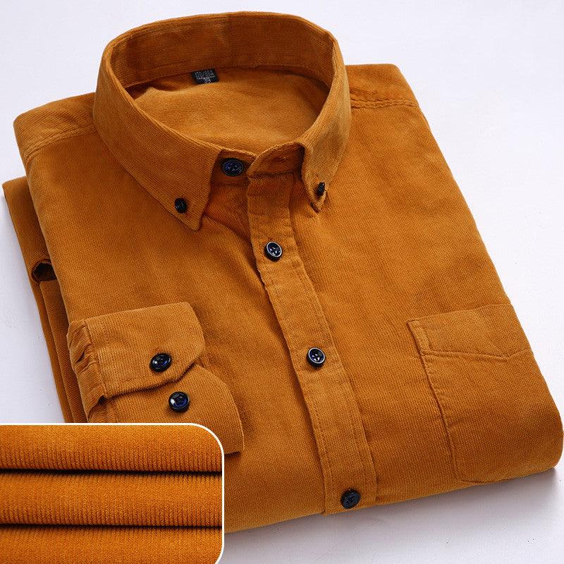 Camisole pour homme de pana premium de manga larga con botones para un estilo elegante y cómodo