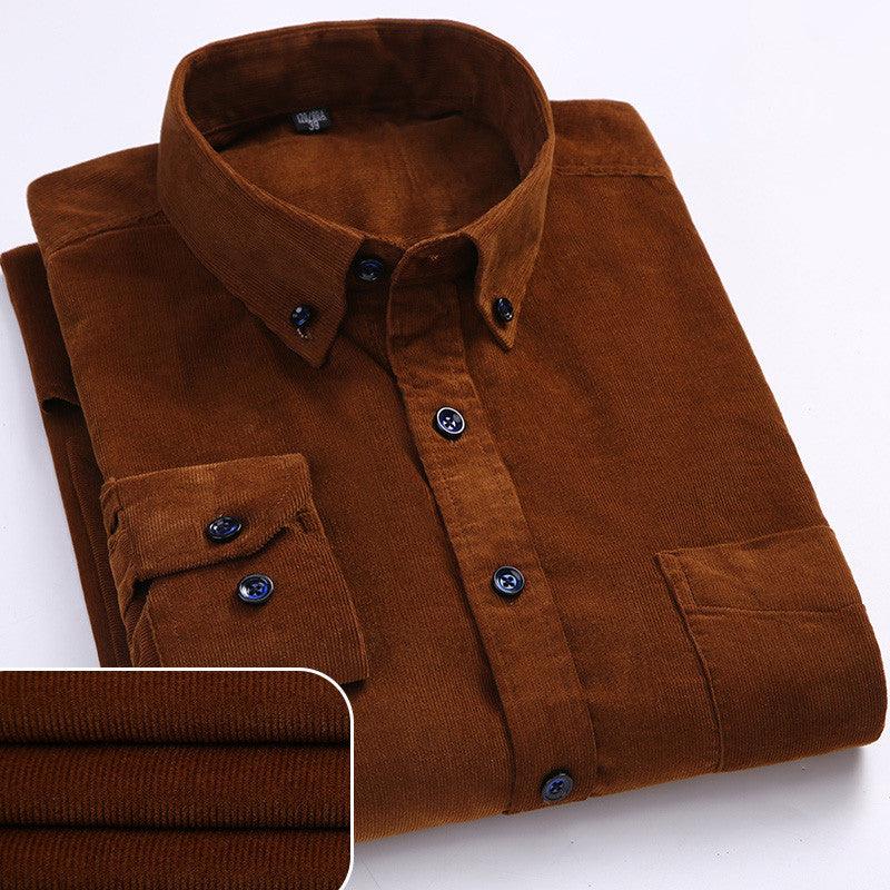 Camisole pour homme de pana premium de manga larga con botones para un estilo elegante y cómodo