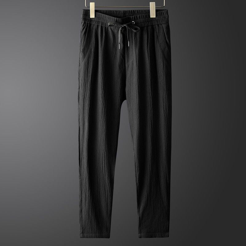 Costume décontracté élégant pour hommes - Blazer ajusté et pantalon de jogging avec tissu texturé et fermeture à 3 boutons