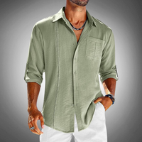 Camisole pour homme à manches longues avec collet classique - Leggera et traspirante, perfetta per uno stile casual ed elegante