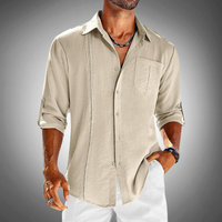 Camisole pour homme à manches longues avec collet classique - Leggera et traspirante, perfetta per uno stile casual ed elegante