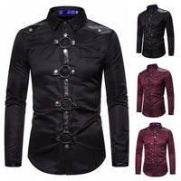 Camisa Gótica con Tachuelas para Hombre