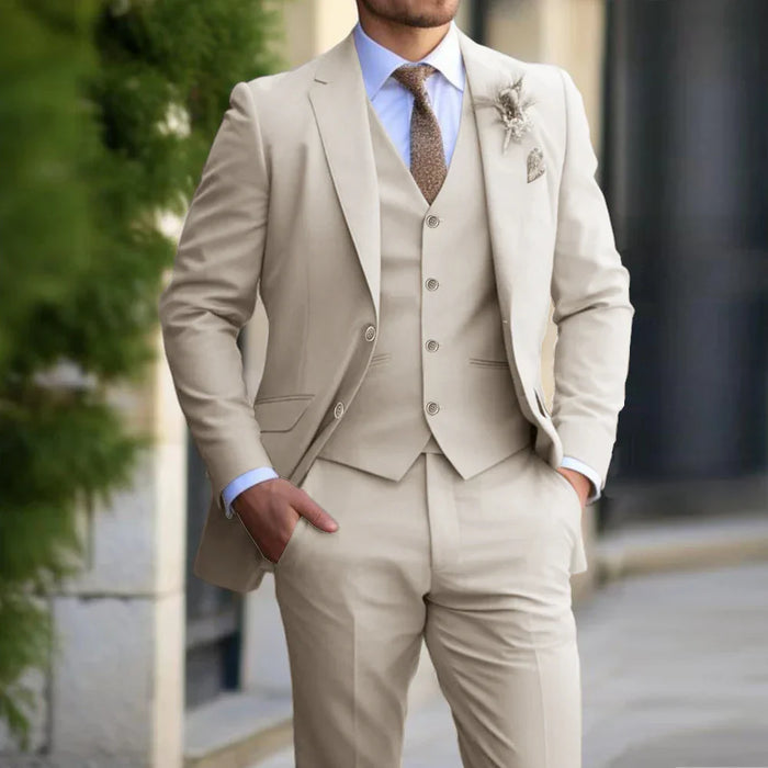 Élégant ensemble 3 pièces pour hommes : blazer, gilet et pantalon d'affaires pour un look professionnel