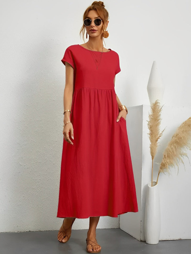 Camille - Époustouflante robe d'été respirante avec coupe confortable pour la chaleur
