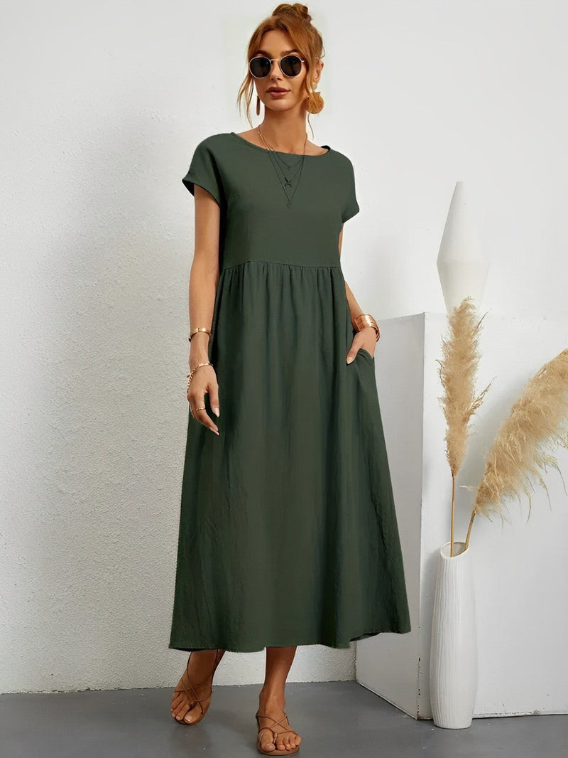 Camille - Époustouflante robe d'été respirante avec coupe confortable pour la chaleur