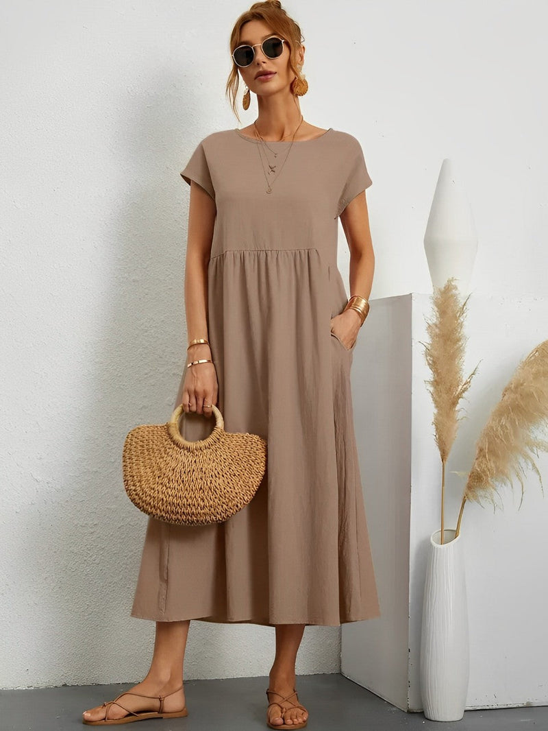 Camille - Époustouflante robe d'été respirante avec coupe confortable pour la chaleur