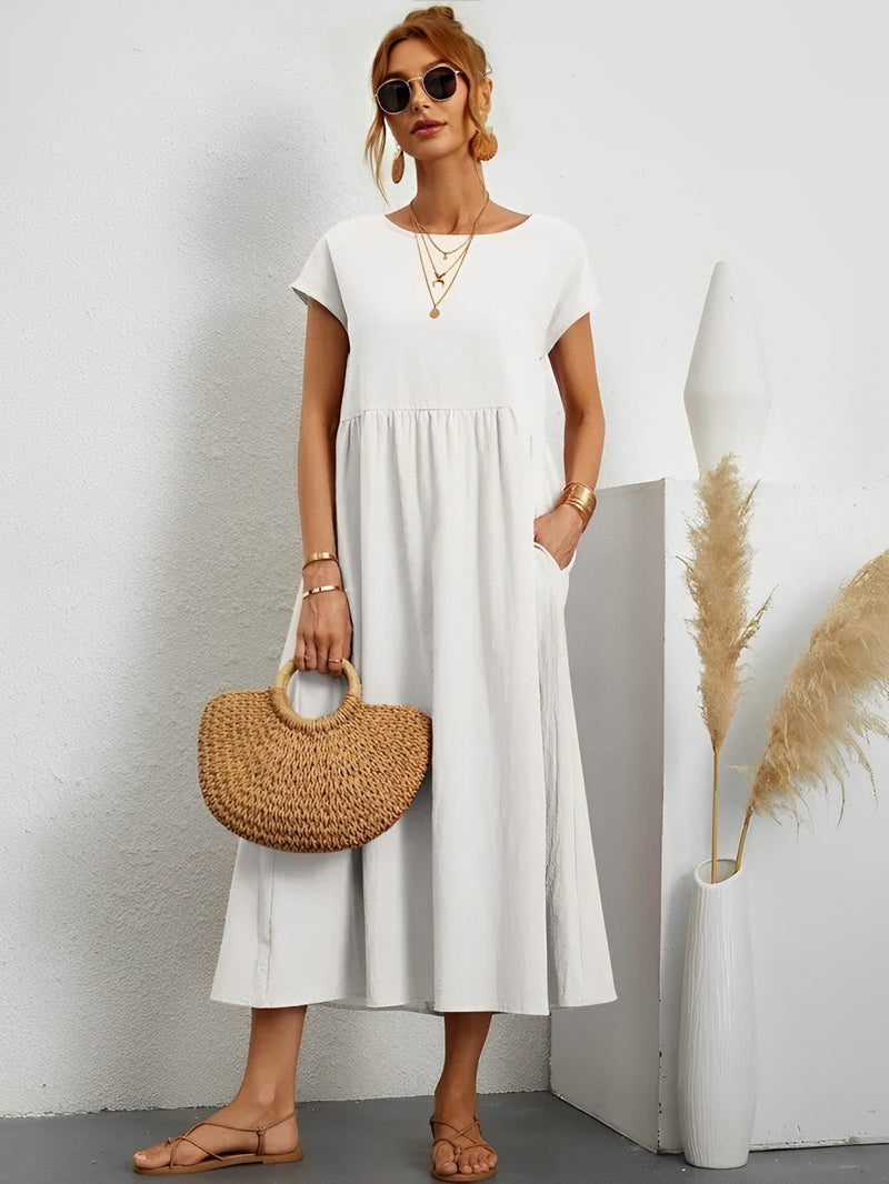 Camille - Époustouflante robe d'été respirante avec coupe confortable pour la chaleur