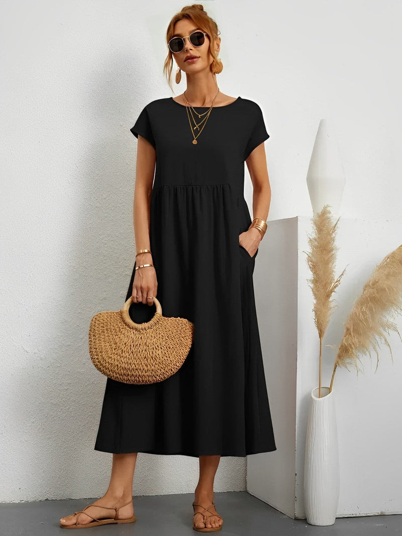 Camille - Époustouflante robe d'été respirante avec coupe confortable pour la chaleur