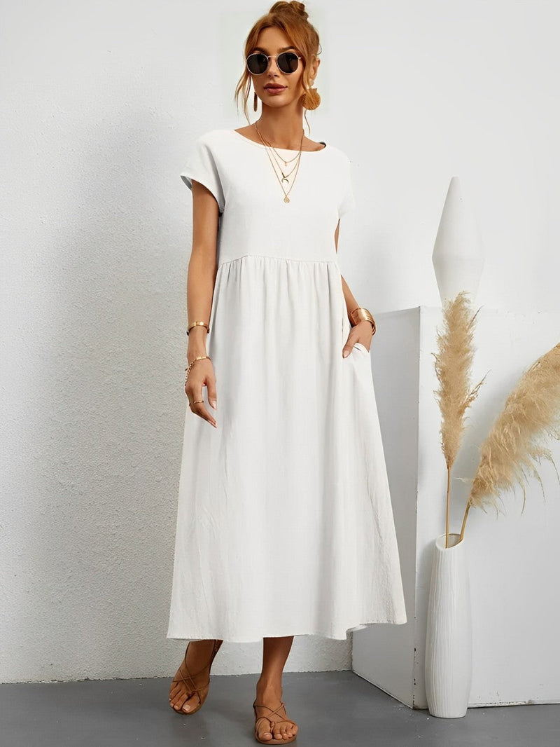 Camille - Époustouflante robe d'été respirante avec coupe confortable pour la chaleur