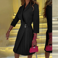 Robe midi élégante avec décolleté en V pour un look sophistiqué