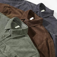 Chemise décontractée à manches longues pour hommes au style rétro élégante