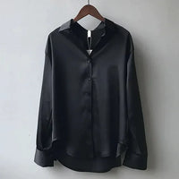 Chemisier en soie élégant - Chemisier ample et sophistiqué pour femmes pour un look élégant