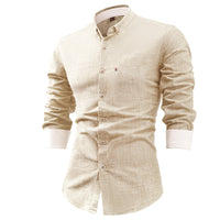 Camisole de l'homme aux formes allongées, slim en coton et lin, avec pochette sur le pied