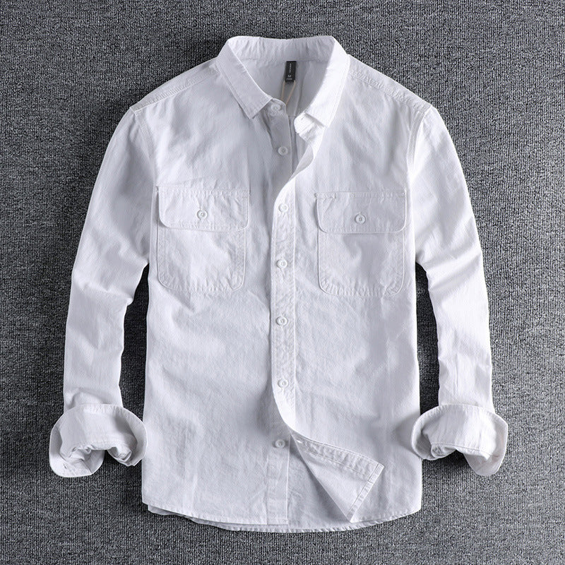 Camisole de manga longue pour homme en couleur claire, parfaite pour le travail