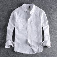 Camisole de manga longue pour homme en couleur claire, parfaite pour le travail