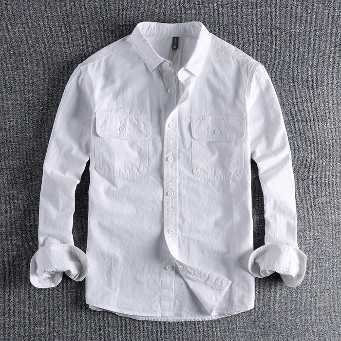 Camisole de manga longue pour homme en couleur claire, parfaite pour le travail