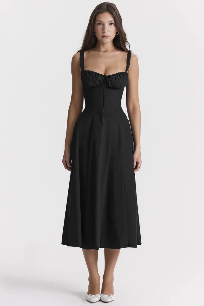 Robe Bustier Imprimée - Thea en Mélange de Polyester Durable