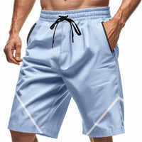 Short de sport pour homme - Tejido ligero de secado rápido - Corte holgado - Largo hasta la rodilla - Bolsillos con cremallera