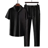 Matthijs | Elégant ensemble polo et pantalon en coton pour un look élégant