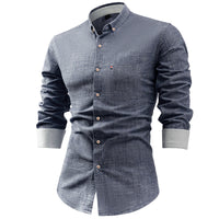 Camisole de l'homme aux formes allongées, slim en coton et lin, avec pochette sur le pied