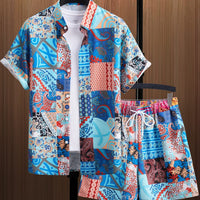 Ensemble de camisoles de manga courtes et de pantalons courts pour homme