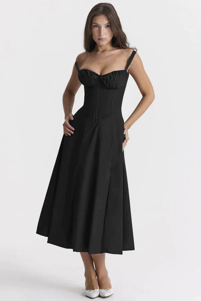 Robe Bustier Imprimée - Thea en Mélange de Polyester Durable