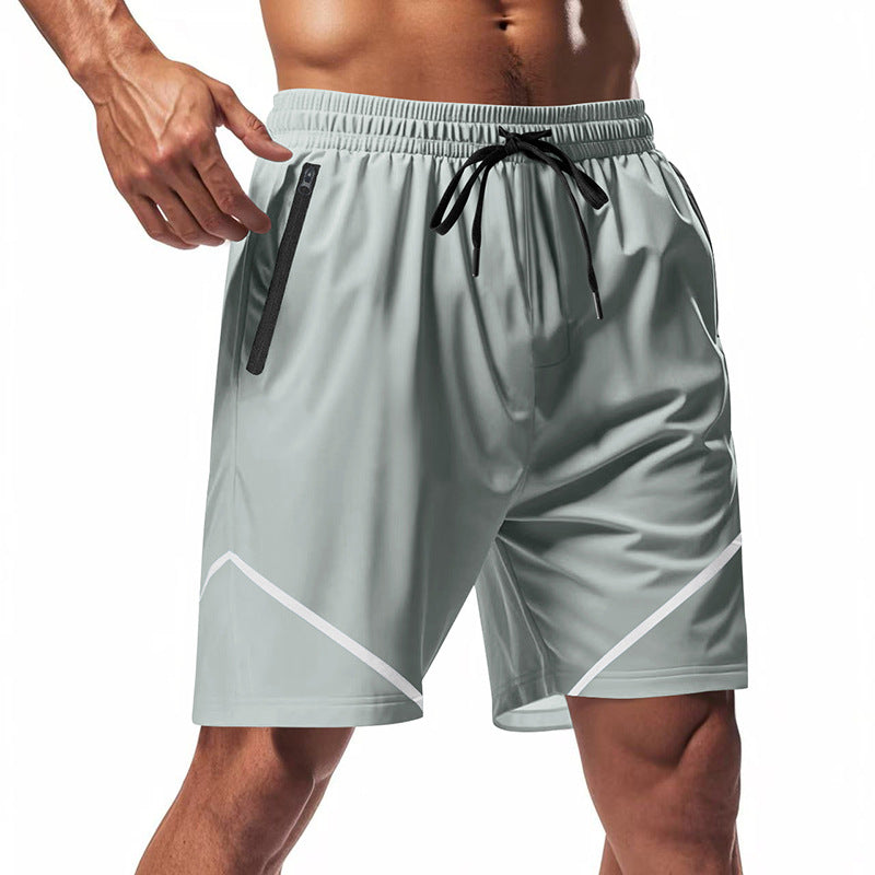 Short de sport pour homme - Tejido ligero de secado rápido - Corte holgado - Largo hasta la rodilla - Bolsillos con cremallera