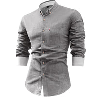 Camisole de l'homme aux formes allongées, slim en coton et lin, avec pochette sur le pied