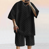 Ensemble Décontracté Homme - Tissu Jacquard - Chemise Oversized & ShortRelaxation
