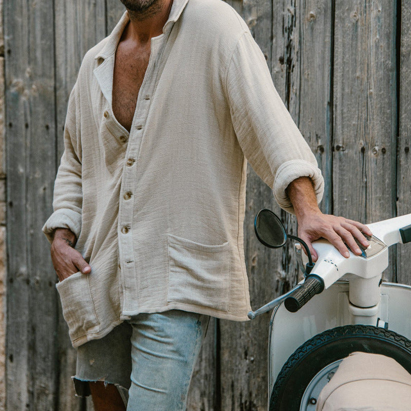 Chaussure pour homme avec bottes - Mélange de coton et de lin - Vestibilité confortable - Manière longue et décontractée