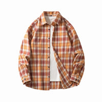 Camisole de cuir pour homme - Clásica de botones - Manga larga - Cuello abotonado para un estilo casual elegante