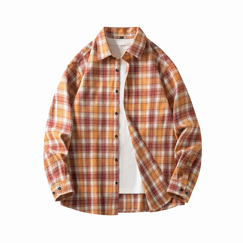 Camisole de cuir pour homme - Clásica de botones - Manga larga - Cuello abotonado para un estilo casual elegante