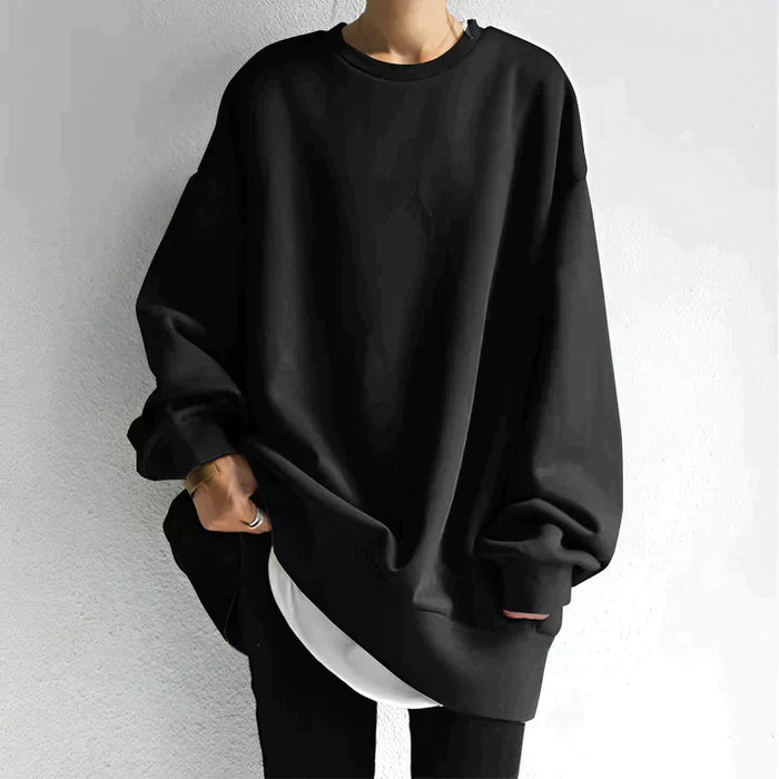 Pull-over long et surdimensionné pour femmes - pull-over élégant Loraine pour plus de confort