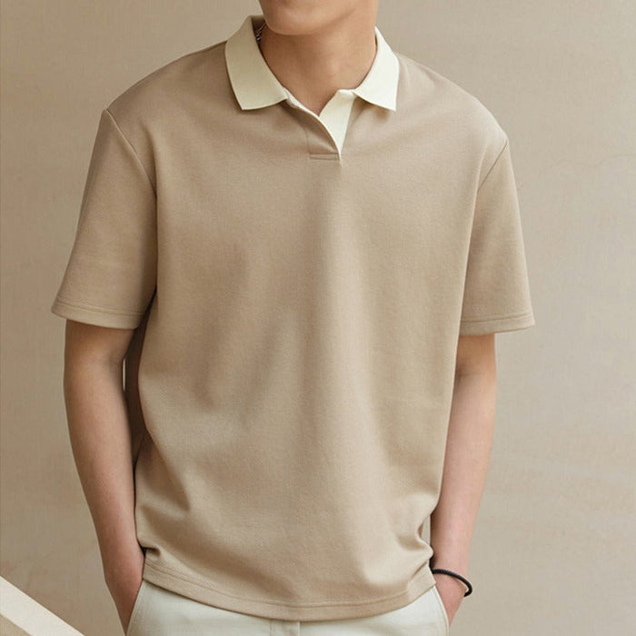 Polo classique pour hommes - Confort respirant - Coupe régulière - Manches courtes - Style minimaliste décontracté