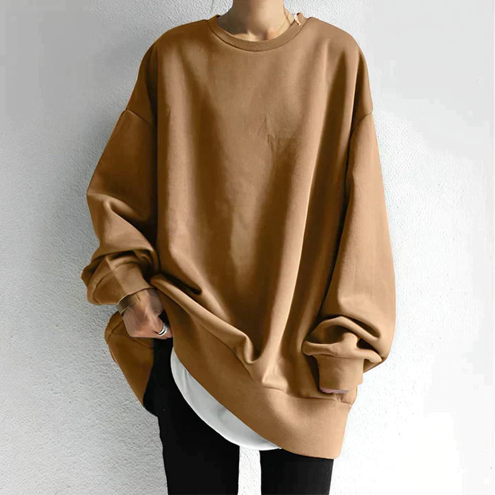 Pull-over long et surdimensionné pour femmes - pull-over élégant Loraine pour plus de confort