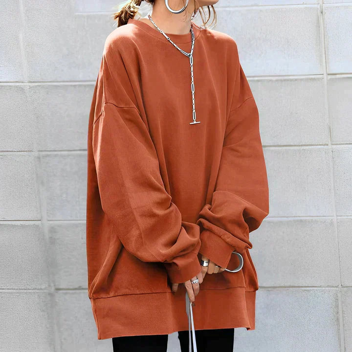 Pull-over long et surdimensionné pour femmes - pull-over élégant Loraine pour plus de confort