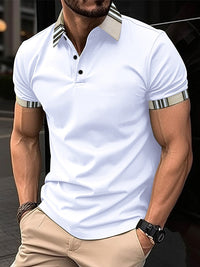 Polo Slim Fit pour homme - Mélange de coton respirant - Design classique à manches courtes élégant