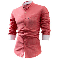 Camisole de l'homme aux formes allongées, slim en coton et lin, avec pochette sur le pied