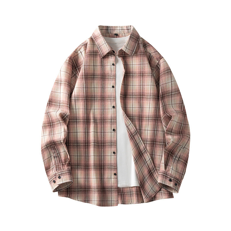 Camisole de cuir pour homme - Clásica de botones - Manga larga - Cuello abotonado para un estilo casual elegante