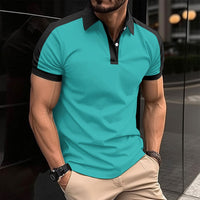 Polo Uomo Slim Fit in Cotone 100% con Colletto e Polsini a Contrasto