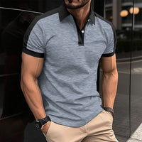 Polo Uomo Slim Fit in Cotone 100% con Colletto e Polsini a Contrasto