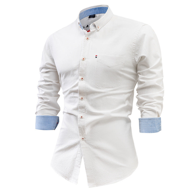 Camisole de l'homme aux formes allongées, slim en coton et lin, avec pochette sur le pied