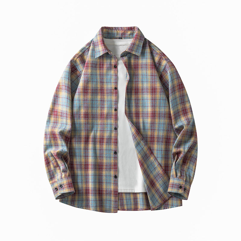 Camisole de cuir pour homme - Clásica de botones - Manga larga - Cuello abotonado para un estilo casual elegante