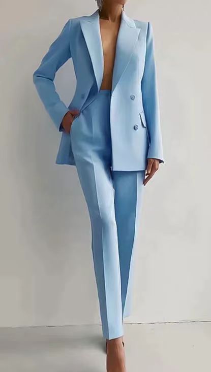 Costume tailleur 2 pièces pour femmes - ensemble élégant de blazer et de pantalon