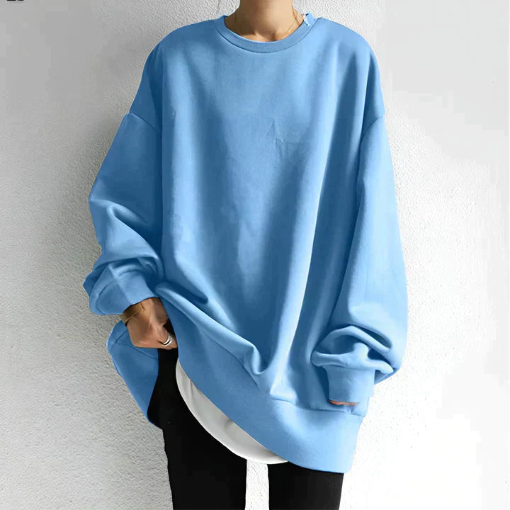 Pull-over long et surdimensionné pour femmes - pull-over élégant Loraine pour plus de confort