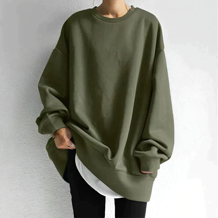 Pull-over long et surdimensionné pour femmes - pull-over élégant Loraine pour plus de confort