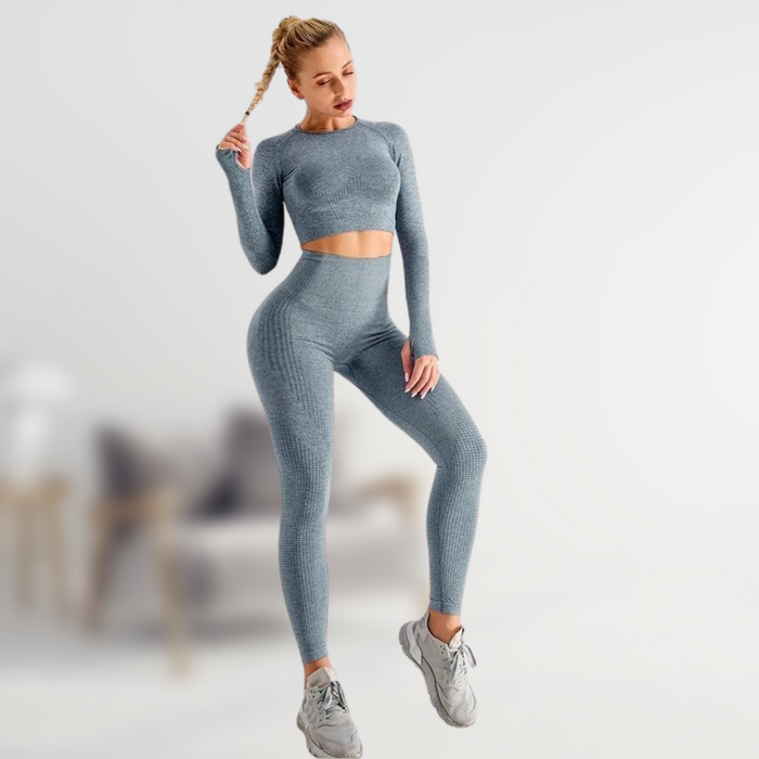 Ensemble de vêtements de sport pour femmes - Top 5 pièces et legging de sport avec taille haute pour une liberté de mouvement optimale