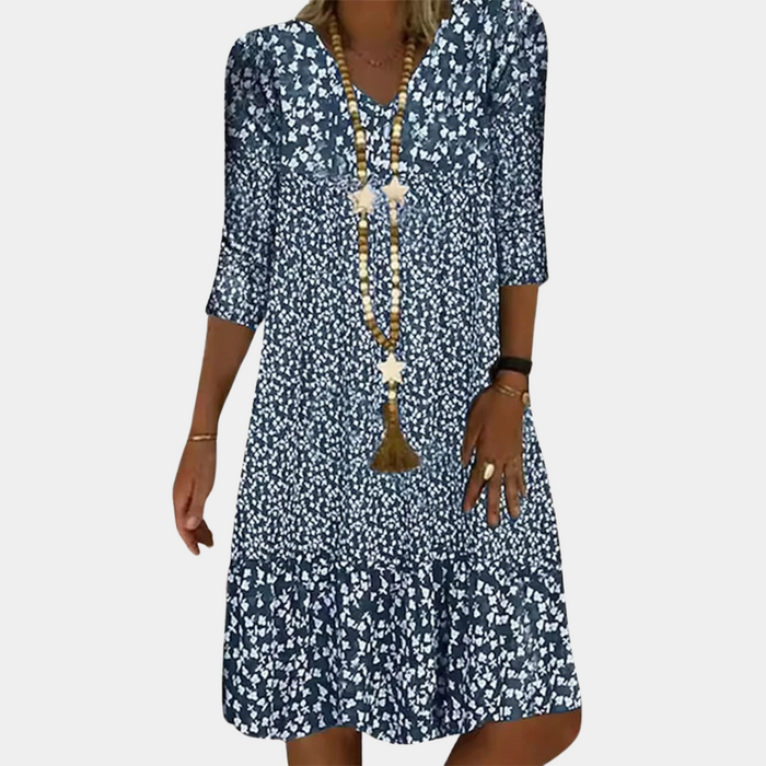 Marie - Robe midi élégante et stylée pour les soirées d'été Mesdames