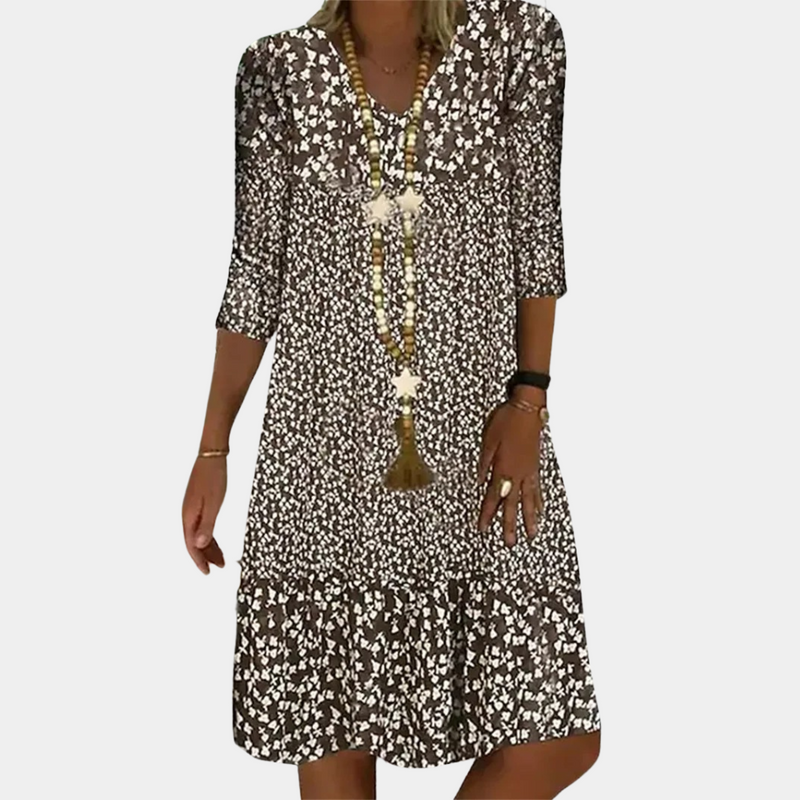 Marie - Robe midi élégante et stylée pour les soirées d'été Mesdames
