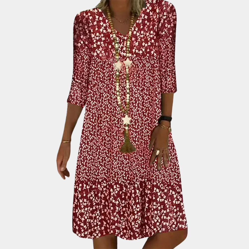 Marie - Robe midi élégante et stylée pour les soirées d'été Mesdames